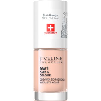Eveline Cosmetics Nail Therapy Care & Colour balsam pentru unghii 6 in 1 - imagine 2